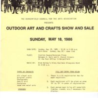 Outdoor Arts and Crafts Show and Sale application form, May 18, 1986