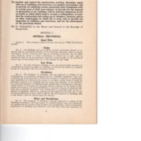 Building Code Ordinance No. 342 and Amendments of the Borough of Bergenfield Adopted May 17 1927 p.1