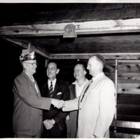 1 black and white photograph 8 x10 Presentation of Bus Shelter 1955.jpg