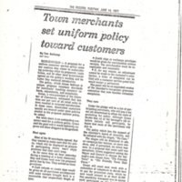 Town Merchants Set Uniform Policy Toward Customers The Record newspaper clipping June 14 1977.jpg