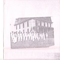 1 copy of fire company photo attached to document forming Bergenfield Fire Company with signature of company members, June 6, 1917.jpg