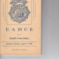 Bergenfield Police Dance held at Alert Fire Hall program April 17 1948