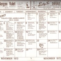 November 1972 Borough of Bergenfield Municipal Report &amp; Civic Calendar 1972-1973