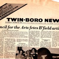 &quot;Council for the Arts Fetes B&#039;field Artists&quot; &quot;Twin Boro News&quot; October 29, 1975.