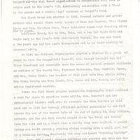 History of Bergenfield Girl Scouts typewritten 3 pages 1969