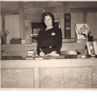 1 black and white photograph 8 x 10 Bea James Assistant Librarian 1940.jpg