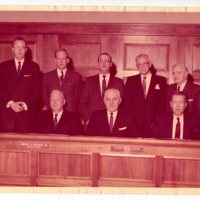 1 black and white photograph 8x10 Mayor and council pcitured Councilman William J. Patternson Mayor Hugh M Gillson Borough Clerk H. Radford Beucler etc. 1961 1 of 3.jpg