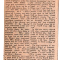 Newspaper Clip Bergenfield's Library Celebrates 50th year December 20 1970.jpg