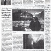 Troster Lawrence Rabbi Finds Spirituality Amid Peaks and Glaciers twin boro news Sept 28 2001 1.jpg