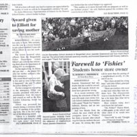 Greenwood Jeanette Farewell to Fishies students honor store owner twin boro news may 6 2002 1.jpg