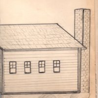 1 schematic 12 x 17 titled Negro Church Cedar St. Bergenfield NJ drawn from memory by Fred Tuers June 9 1969. Handwritten notes and hand drawn map on back 2.jpg
