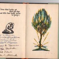 Hardcover copy of Trees by Joyce Kilmer inscription commemorating the George Washington Bicentennial Tree Planting Celebration Feb 22 1932 8.jpg