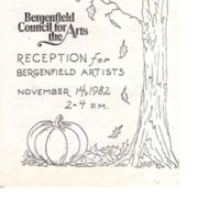 Eighth Annual Reception for Bergenfield Artists program, November 14, 1982