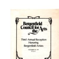 Third Annual Reception Honoring Bergenfield Artists, November 20, 1977