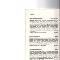“Artists in Residence” booklet listing of performing, visual, crafts and literary artists in Bergenfield, 1977 P17.jpg