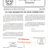 Bergenfield Newsletter May 1992
