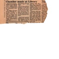 Chamber Music at Library newspaper clipping Twin Boro News, February 11 1981.jpg