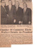 Chamber of Commerce Elects Walter Christie as President newspaper clipping March 16 1967 .jpg