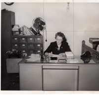 1 black and white photograph 8 x 10 Board of Health Mrs Carrie Ungemach 1953