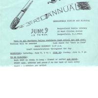 23rd Annual Amateur Art Festival application, June 9, 1985