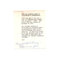 Note From Planning Board