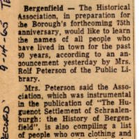 The Record Newspaper Clipping September 14 1965 Old Residents Being Sought.jpg