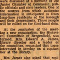 Newspaper Clipping Times Review December 10 1959 Bergenfields History To Be Compiled Soon.jpg