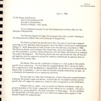 Letter From the Planning Board
