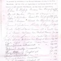 1 copy of document forming Bergenfield Fire Company with signature of company members, June 6, 1917, printed copy of fire company attached.jpg
