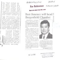 Jimenez Bert Bert Jimenez will head Bergenfield Chamber March 22 2000.jpg