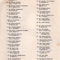 Handwritten and typed list of 50 year Bergenfield residents