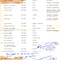 Roster of Chamber Players