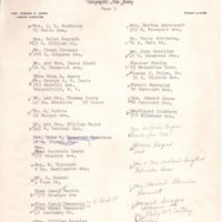 Handwritten and typed list of 50 year Bergenfield residents draft P2 front.jpg