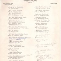 Handwritten and typed list of 50 year Bergenfield residents draft P2 front.jpg
