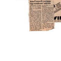 “Arts Council Contests Tap Residents’ Talents,” (newspaper clipping) Twin Boro News, July 27, 1977.jpg