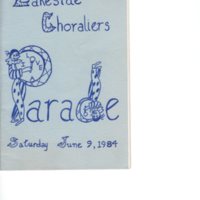 Lakeside Choraliers Parade program June 9 1984 P1.jpg