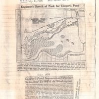 Engineers Sketch of Park for Coopers Pond Interboro Review newspaper clipping August 21 1938.jpg