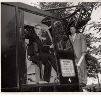 Clearing of land for Citizen&#039;s National Bank and Trust Co. Aug. 14, 1958.