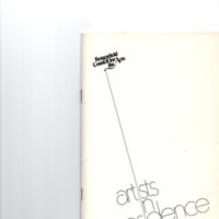 “Artists in Residence” booklet listing of performing, visual, crafts and literary artists in Bergenfield 1977 P1.jpg