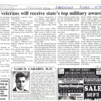 Local Veterans Will Receive State&#039;s Top Military Award