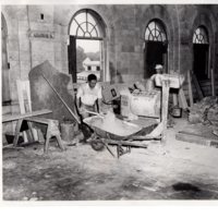 Black and white photograph 8 x 10 Renovation Council Chamber  Borough Hall 1956.jpg