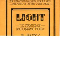 LIGHT: Creator of Photographic Moods/Al Thomas, Photographer poster, November 18, 1982