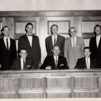 black and white photograph 8x10 Mayor and council pictured Benjamin Dudley Pierce Deamer William C. Puder John Regan Frank L Jones William Ryan etc. 2 of 3.jpg