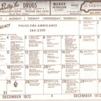 December 1972 Borough of Bergenfield Municipal Report &amp; Civic Calendar 1972-1973