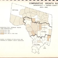 P 3 of Comprehensive Master Plan Proposals 1966: Comparative Growth Rates Map