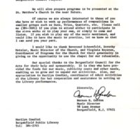 Letter from music director Norman H Gordon to Friends and Members of the Bergenfield Chamber Players May 1 1980 page 2.jpg