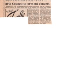 Arts Council to Present Concert newspaper clipping Twin Boro News Dec 8 1982.jpg