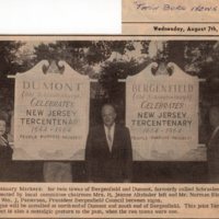 Newspaper Clipping Twin Boro News August 7 1963 Tercentenary Markers.jpg