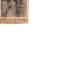 Baseball Starts at New PAL Field newspaper clipping Undated