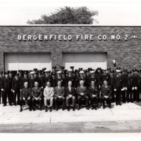 1 black and white photograph (8x10) Bergenfield Fire Co. No. 2 Inc., with Mayor Hugh Gillson and borough officials, Undated.jpg